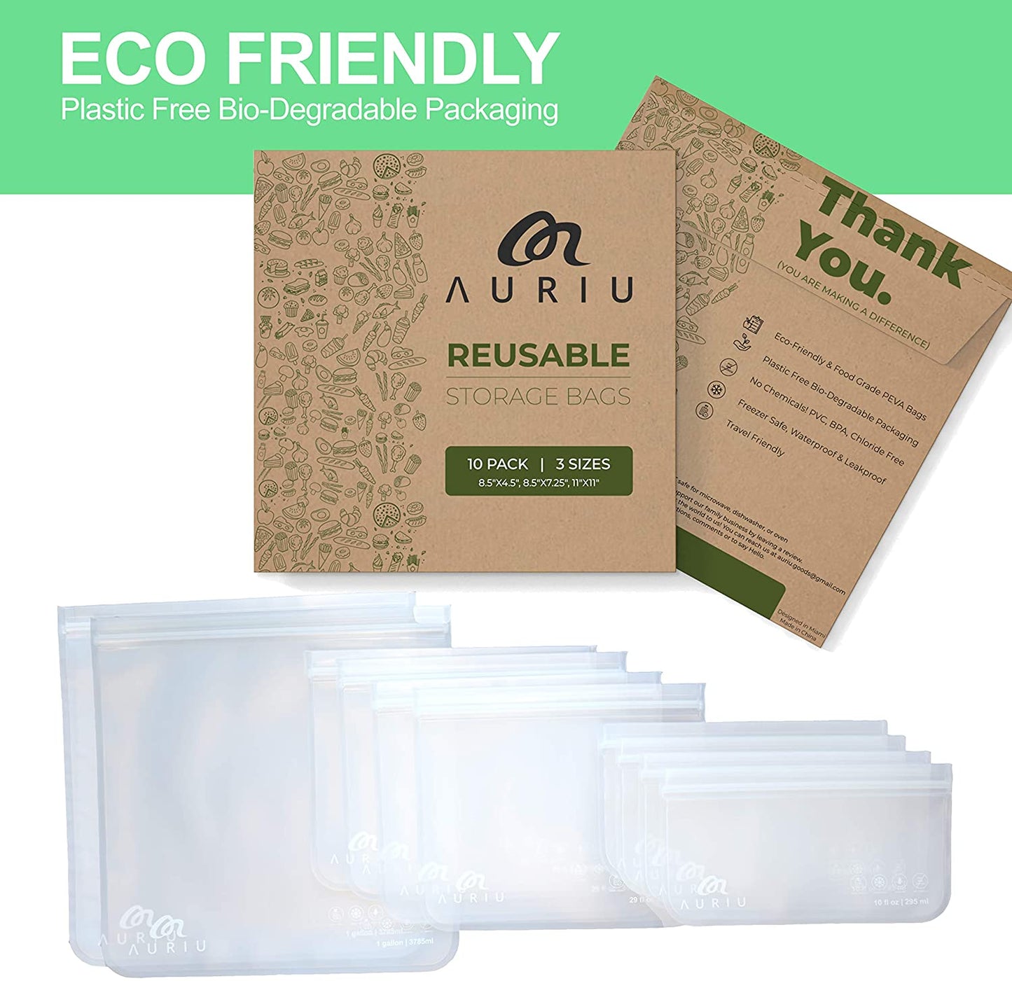 Reusable Storage Bags (10 Pack).