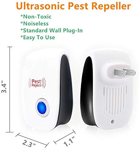 2x Ultrasonic Pest Repeller Electronic Plug In Control Repellent Reject  Mice Bug