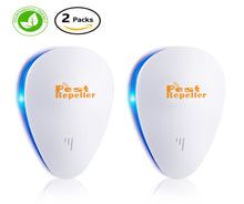 Load image into Gallery viewer, Ultrasonic Pest Repeller, Electronic Plug in, 100% Safe for Humans and Pets, 2 Pack