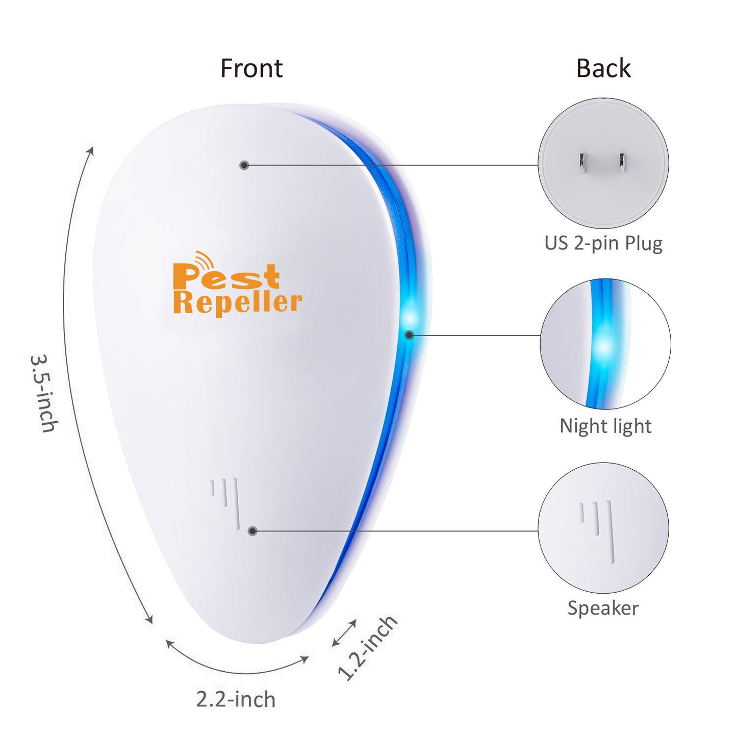 Ultrasonic Pest Repeller (2 Pack)