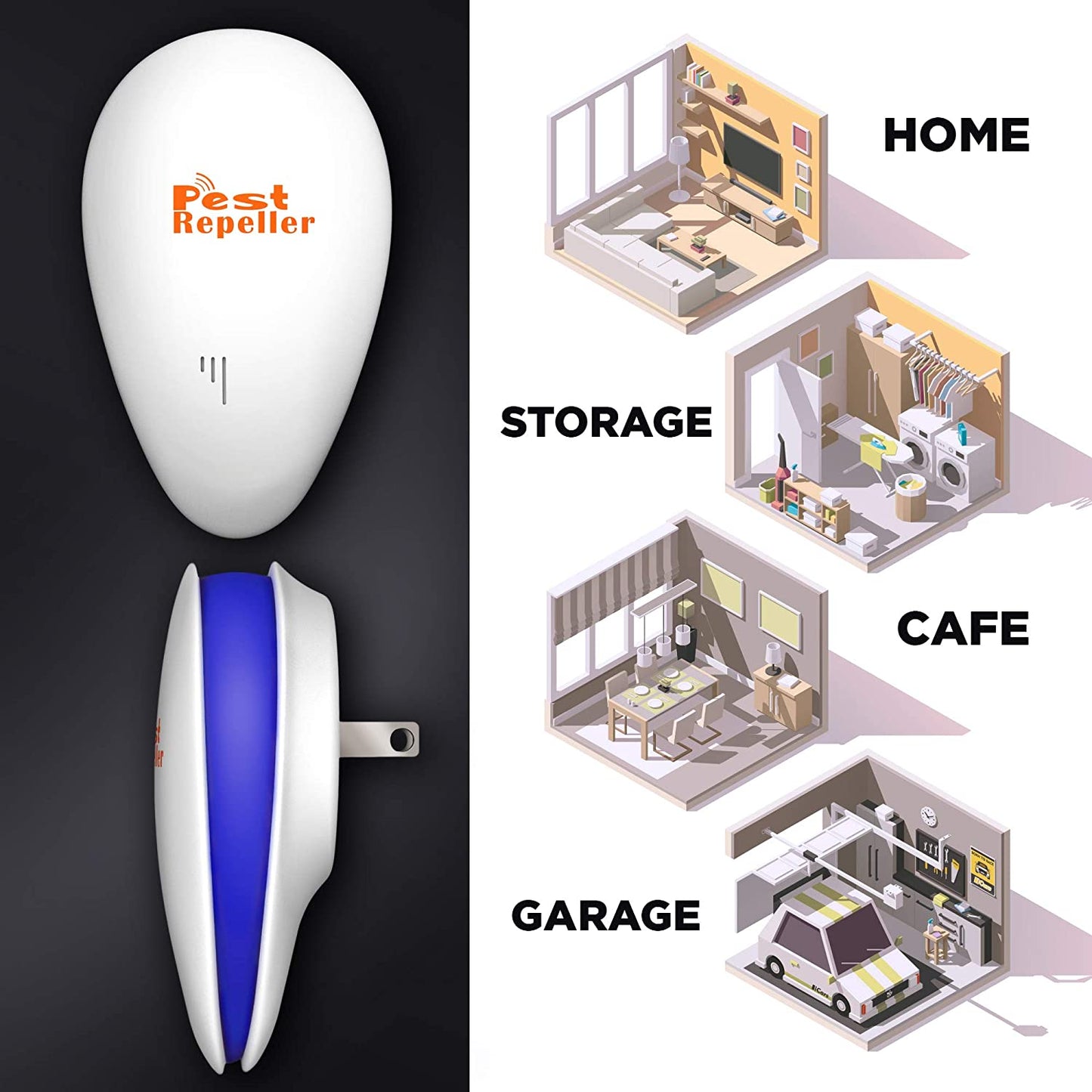 Ultrasonic Pest Repeller (2 Pack)