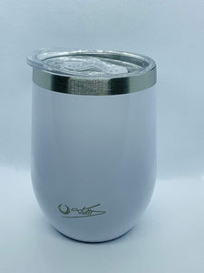Tutti. 12oz Stainless Steel Glass Tumbler, New Redesign Spill Free Lid, Stainless Steel Straw