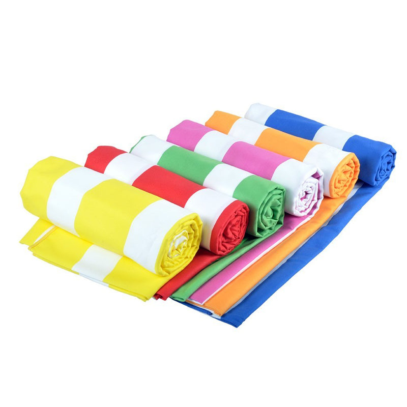 (L) Microfiber Beach Towel (63inX32in) 100% Recycled Material.